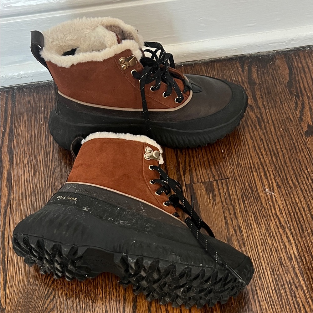 Cole Haan Black and Brown Boots